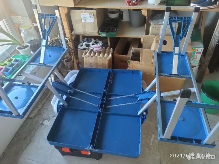 Стол складной со скамейками в чемодане новый