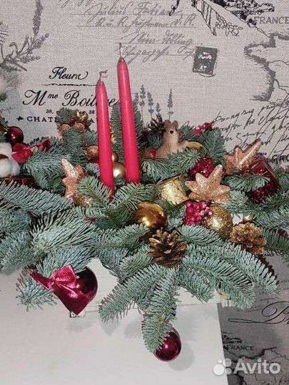 Новогодняя композиция на стол