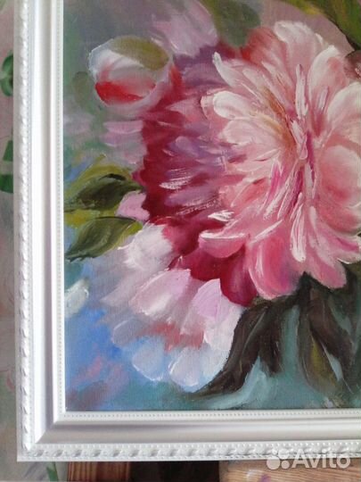 Пионы маслом