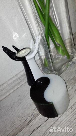 Декор интерьера. Свеча Инь-Янь