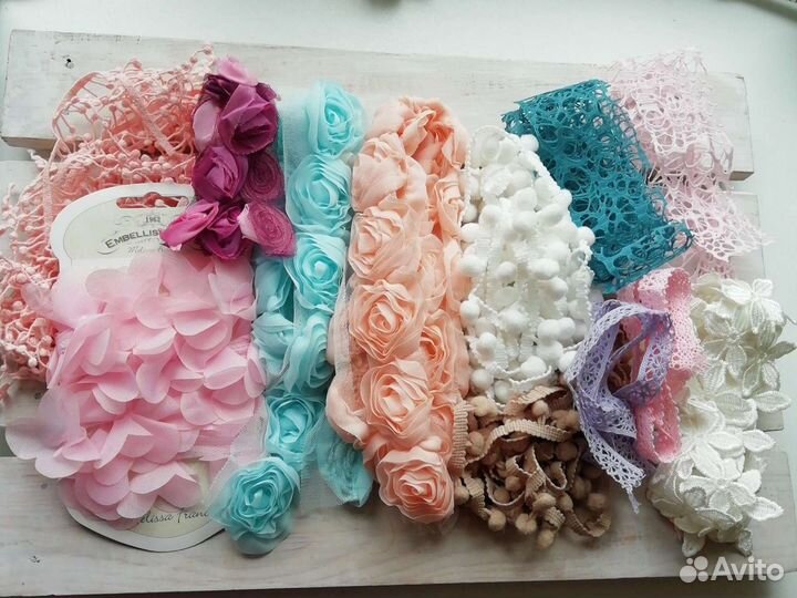 Тесьма, ленты для скрапбукинга, рукоделия