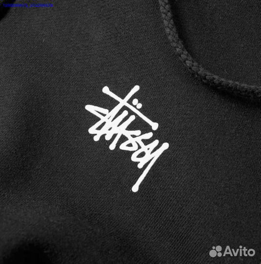 Зип худи Stussy чёрные