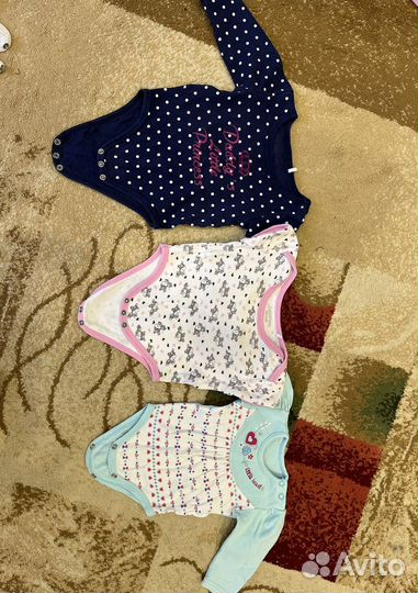 Одежда для девочки пакетом 0-7 месяцев