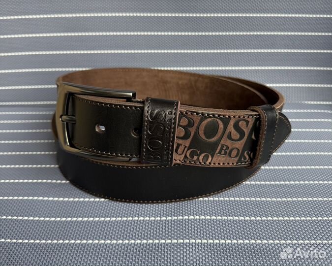 Ремень кожаный boss