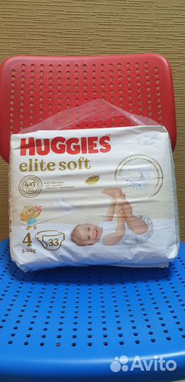 Подгузники Huggies Elite Soft 4 8-14кг 33шт