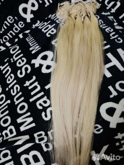 Волосы для наращивания 60 см блонд