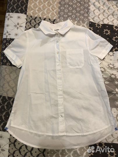 Блузка школьная с коротким рукавом 2 шт