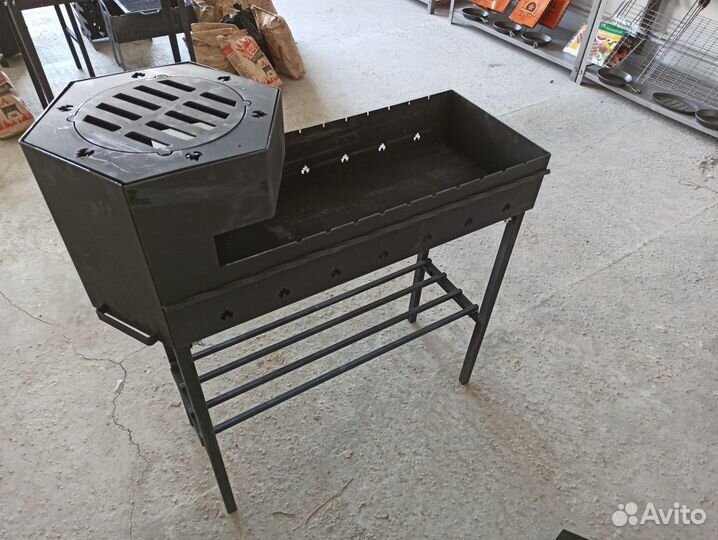 Мангал с печью под казан