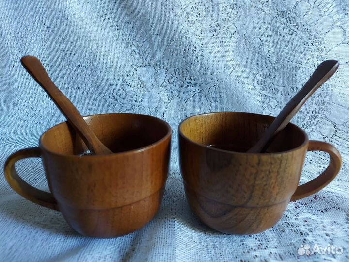 Деревянная кружечка и ложечка