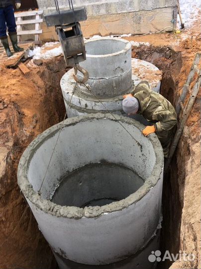 Жби септик, сливная яма, кессон под скважину