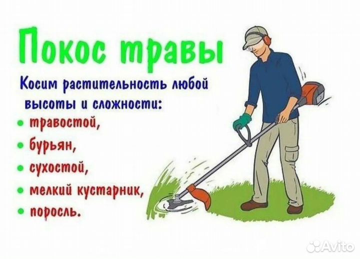 Скосишу траву триммером