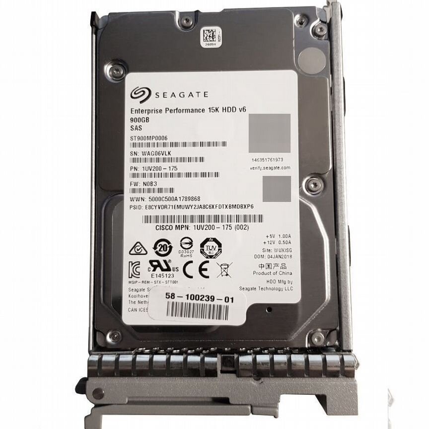 [UCS-HD900G15K12G] Жесткий Диск Cisco 900gb Ucs-Hd900g15k12g Sas 2,5"