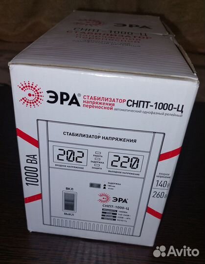 Стабилизатор напряжения эра снпт-1000-Ц