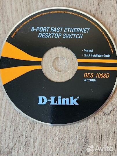 Switch (Hub) D-Link 8 портов (DES-1008D)