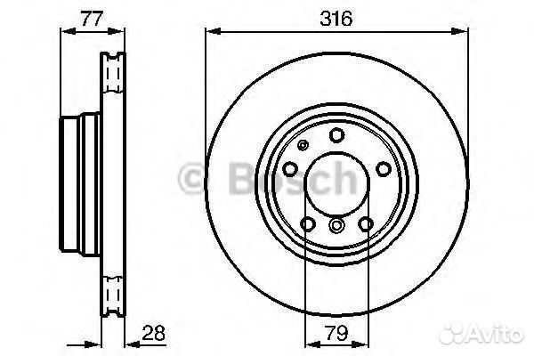 Тормозной диск 0986478622 bosch