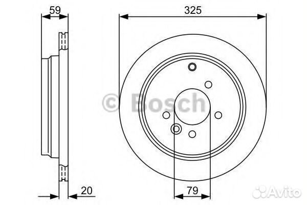 Тормозной диск 0986479375 bosch