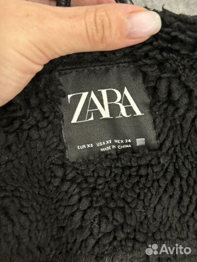 Дубленка авиатор zara