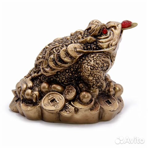 Трехлапая Денежная Жаба Статуэтка под бронзу ru*05