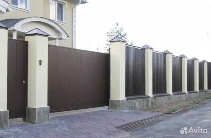 Забор из профнастила под ключ под ключ
