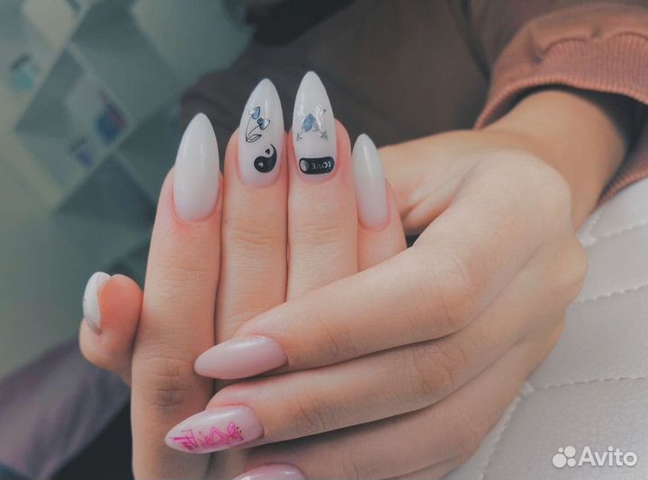 Маникюр наращивание