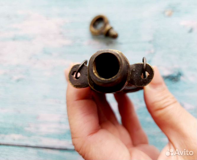 Пороховница старинная бронза