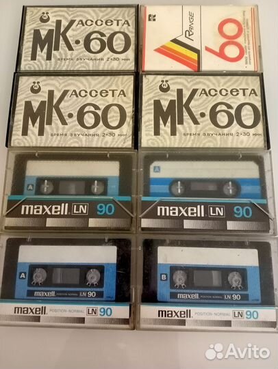 Аудио кассеты maxell, basf хром,мк-60