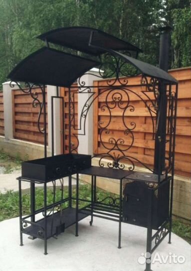 Мангал с печью