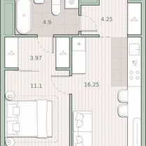 1-к. квартира, 40,5 м², 11/30 эт.