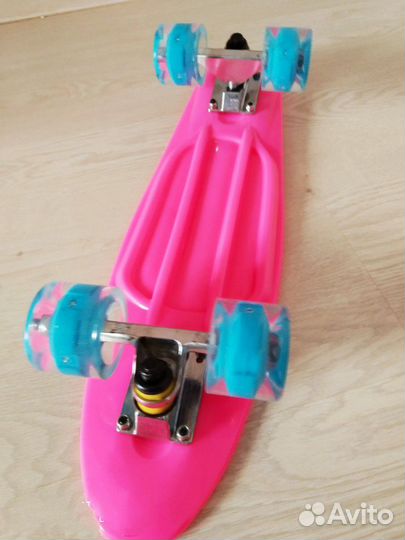 Пласт борд Penny Board пластиковый розовый скейт