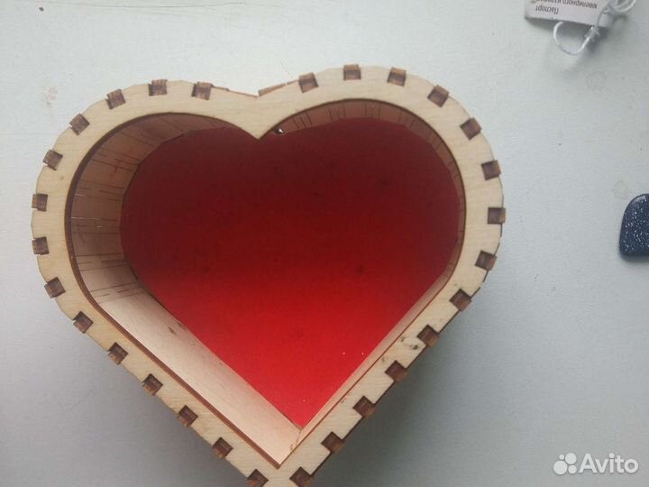 Шкатулки деревянная Сердце, шкатулка пластик СССР