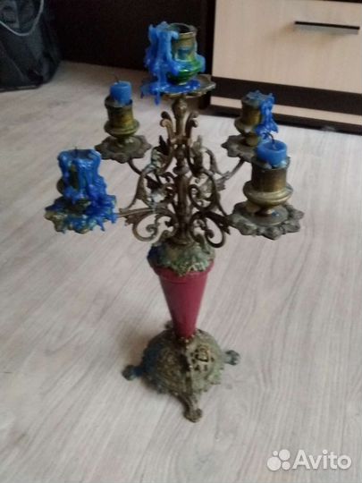 Подсвечник бронза старинный