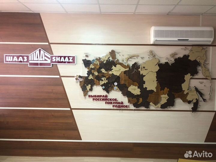 Фактурная карта России из дерева, Дзержинск