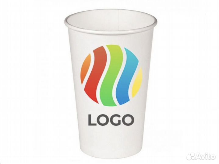 Бумажный стакан с логотипом заказчика
