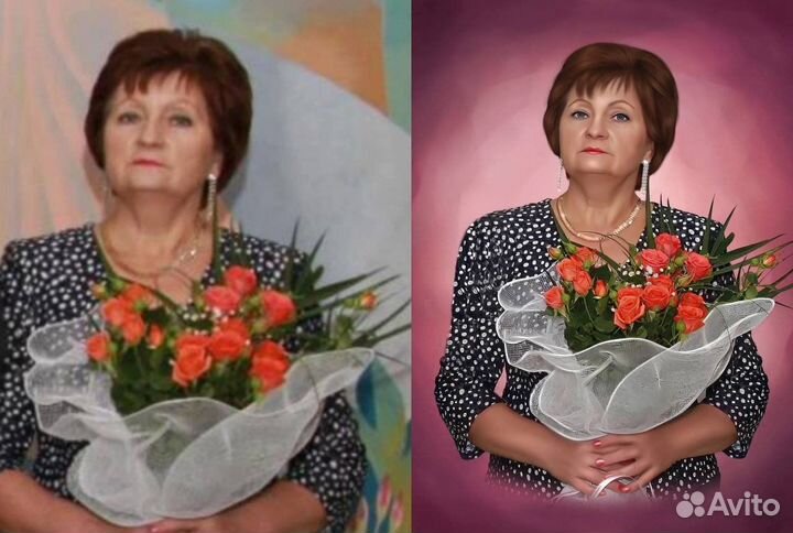 Портрет по фото на холсте на заказ