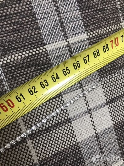 Пояс из 1 нити страз с подвеской