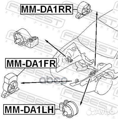 Опора двигателя mitsubishi carisma 95-03 пер.MT