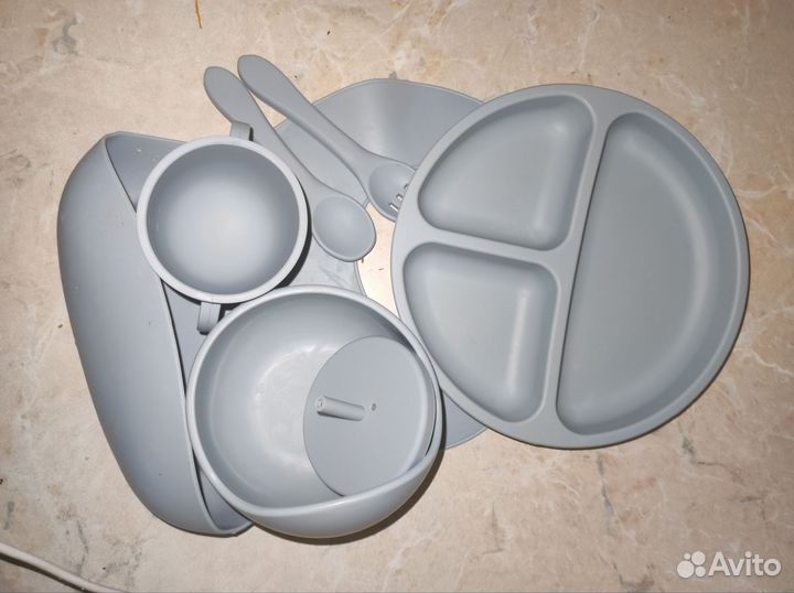 Набор детской силиконовой посуды