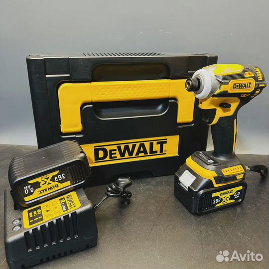 Винтоверт аккумуляторный ударный dewalt 36V 2АКБ в