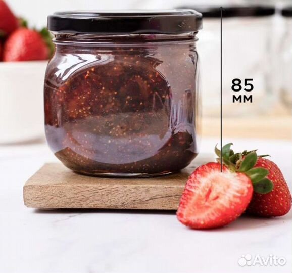 Стеклянные баночки 200мл с крышкой