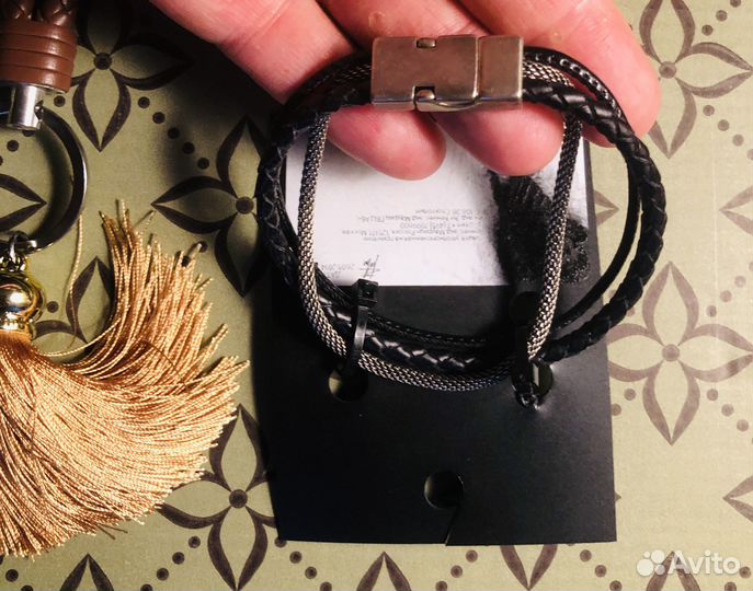 Браслет H&M метал-кожа Italy