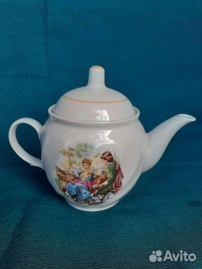 Фарфор СССР, Чайник,чайная пара лфз