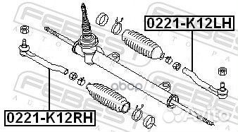 Наконечник рулевой левый 0221-K12LH Febest