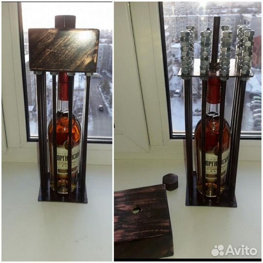 Бутылка в клетке квадратная