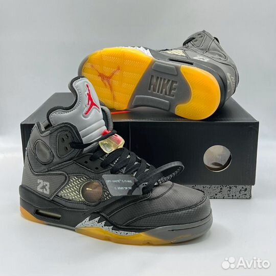 Кроссовки nike air jordan 5 off white