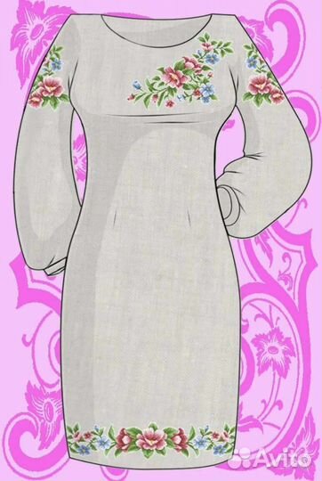 Набор для шитья платья с вышивкой