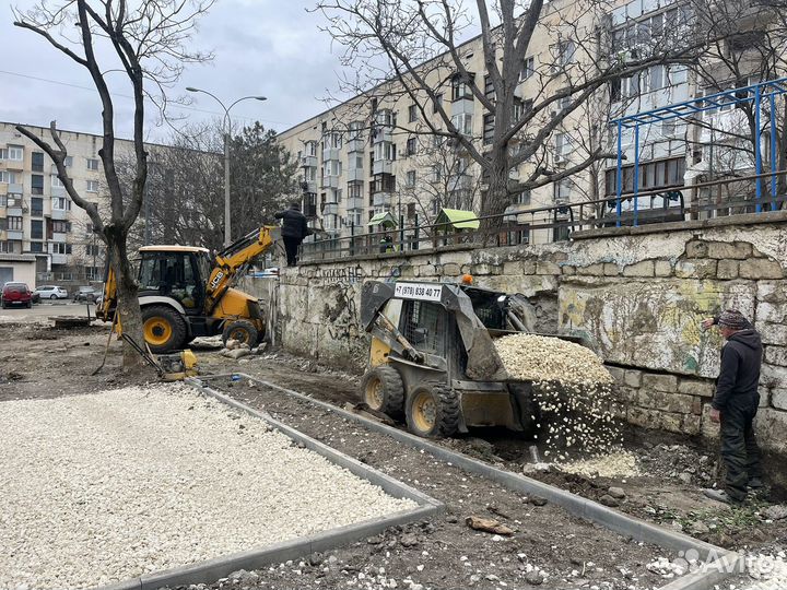 Укладка бордюра поребрика