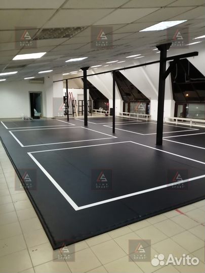 Борцовский ковер 8х8 двухцветный карманы