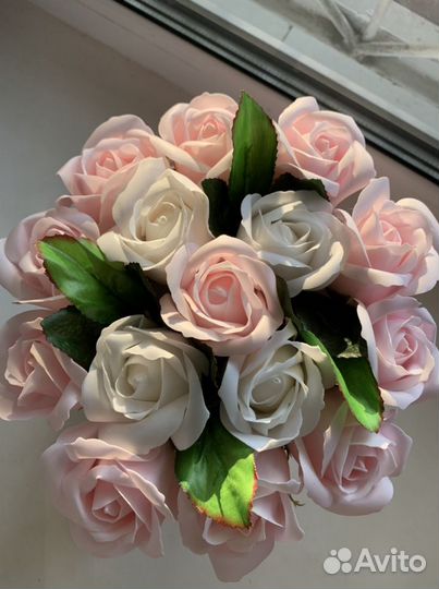 Букет из мыльных роз
