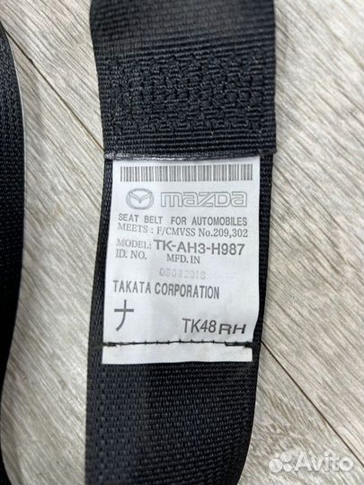 Ремень безопасности передний правый Mazda Сх 9 TC