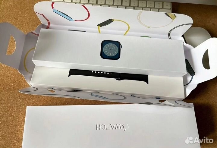 Смарт часы apple watch 8/9 45 mm с яблоком